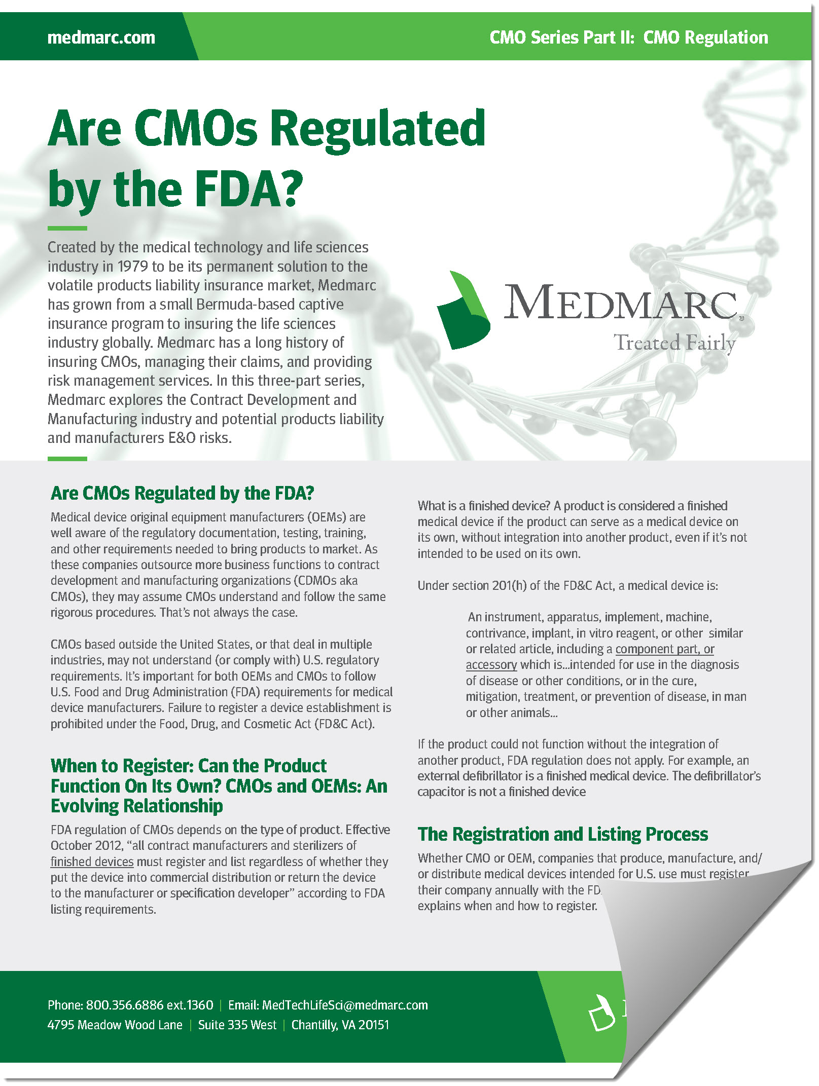 Download The CMO FDA Regulation - Are CMOs Regulated by the FDA
